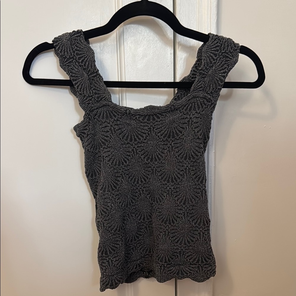 Free PeopleGray Textured Women's Top